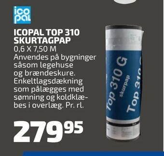 Davidsen Icopal top 310 skurtagpap tilbud