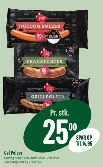 Min Købmand Gøl Pølser tilbud