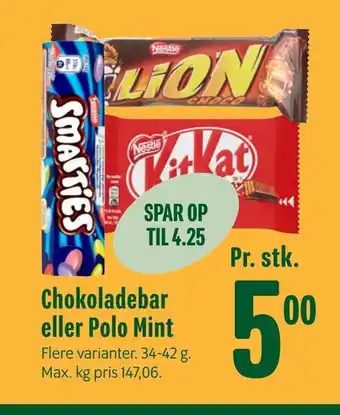 Chokoladebar eller Polo Mint