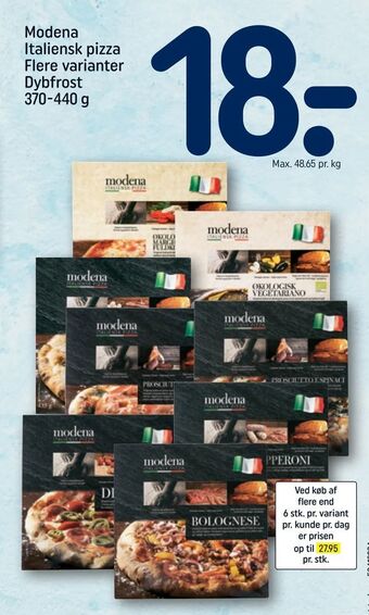 REMA 1000 Modena Italiensk pizza tilbud
