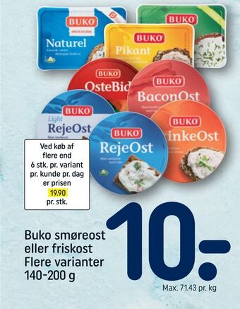 REMA 1000 Buko smøreost eller friskost tilbud