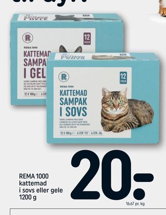 REMA 1000 REMA 1000 kattemad i sovs eller gele tilbud