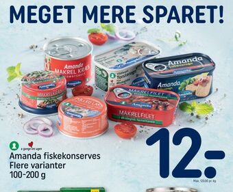 REMA 1000 Amanda fiskekonserves tilbud