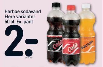 REMA 1000 Harboe sodavand 50 cl. Ex. pant tilbud
