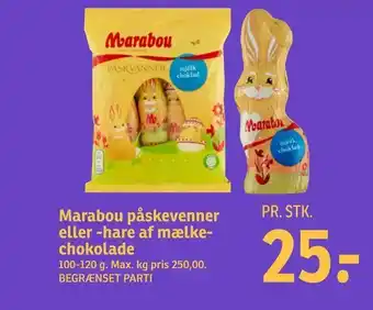SPAR Marabou påskevenner eller -hare af mælkechokolade tilbud