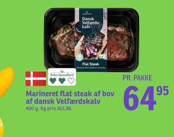 SPAR Marineret flat steak af bov af dansk Velfærdskalv tilbud