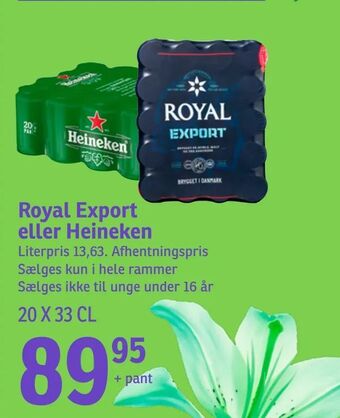 SPAR Royal Export eller Heineken tilbud