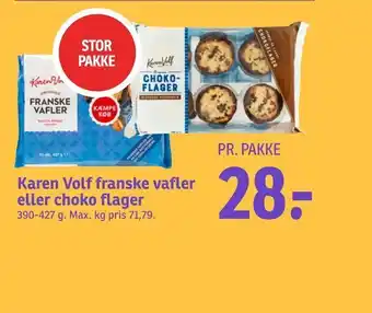 Karen Volf franske vafler eller choko flager