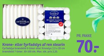 SPAR Krone- eller fyrfadslys af ren stearin tilbud