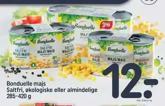 REMA 1000 Bonduelle majs Saltfri, økologiske eller almindelige tilbud
