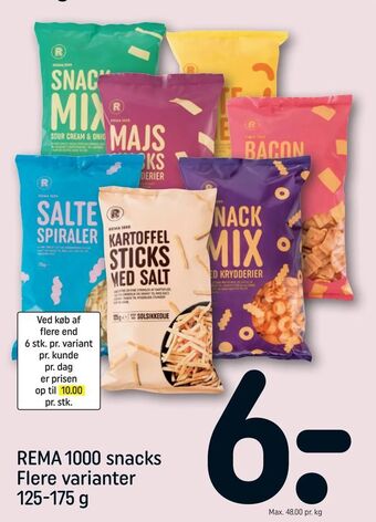 REMA 1000 REMA 1000 snacks tilbud