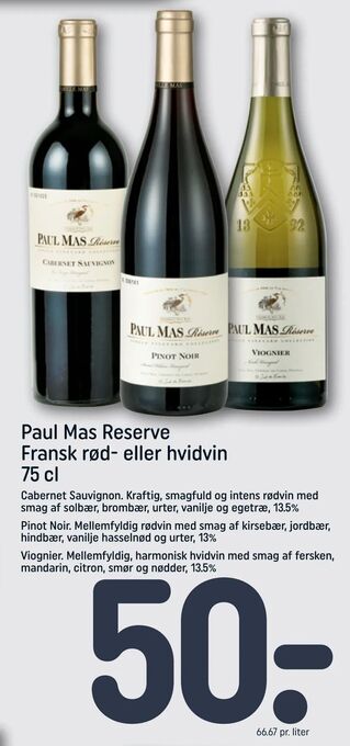 REMA 1000 Paul Mas Reserve Fransk rød- eller hvidvin tilbud