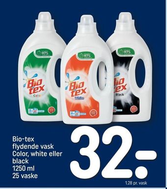 Bio-tex flydende vask Color, white eller black