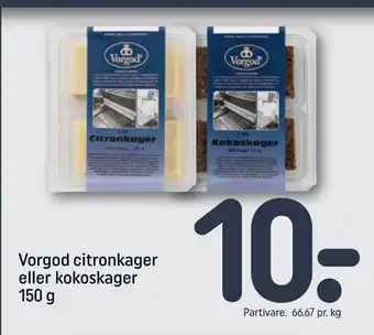 Vorgod citronkager eller kokoskager