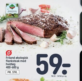 REMA 1000 Friland økologisk flanksteak med hvidløg tilbud