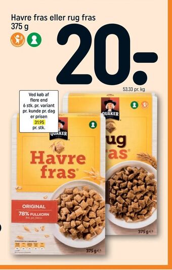 REMA 1000 Havre fras eller rug fras tilbud