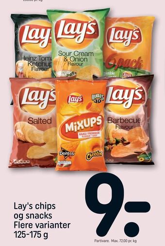 REMA 1000 Lay's chips og snacks tilbud