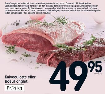Kalveculotte eller Boeuf onglet