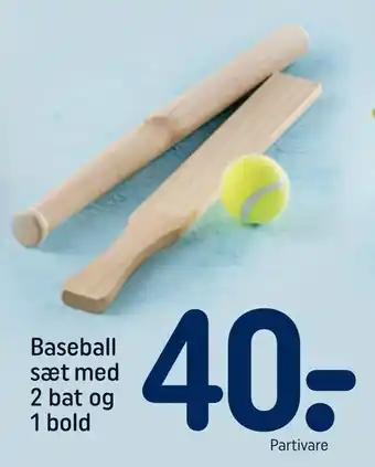 REMA 1000 Baseball sæt med 2 bat og 1 bold tilbud