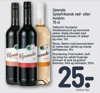 REMA 1000 Upendo Sydafrikansk rød- eller hvidvin tilbud