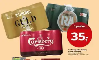 Kvickly Carlsberg eller Tuborg specialøl tilbud
