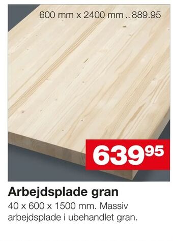 Arbejdsplade gran