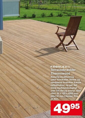 Bauhaus Terrassebrædder Thermowood tilbud