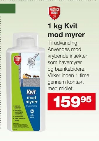 Bauhaus 1 kg Kvit mod myrer tilbud