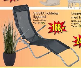 Harald Nyborg SIESTA Foldebar liggestol tilbud