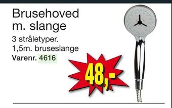 Brusehoved m. slange