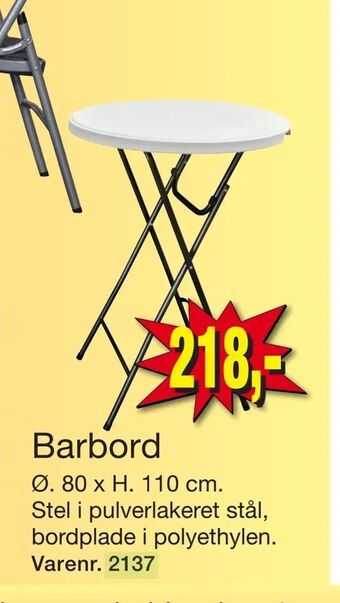 Harald Nyborg Barbord tilbud