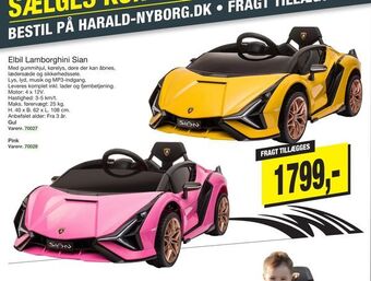 Harald Nyborg Elbil Lamborghini Sian tilbud