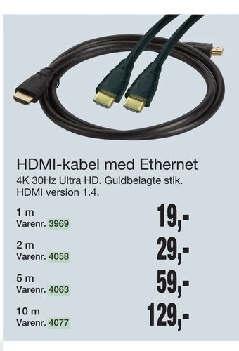 Harald Nyborg HDMI-kabel med Ethernet tilbud