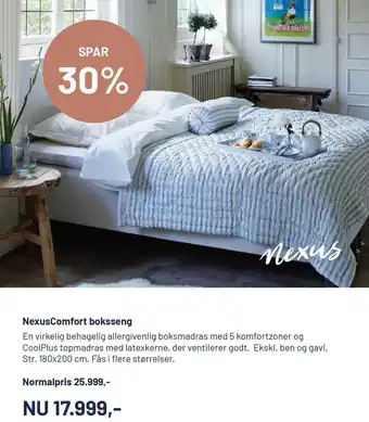 Drømmeland Nexus Comfort Boksseng 180x200cm tilbud