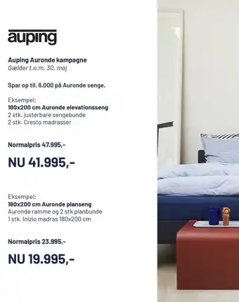 Drømmeland Auping Auronde Kampagne 180x200cm tilbud