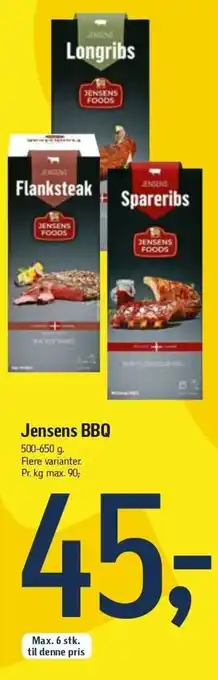 Føtex Jensens BBQ 500-650g tilbud