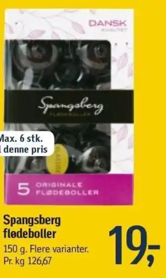 Føtex Spangsberg Flødeboller 150g tilbud