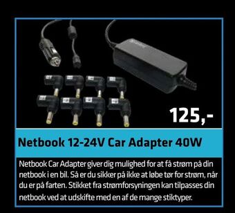 LabTech Data Netbook 12-24V Car Adapter 40W tilbud