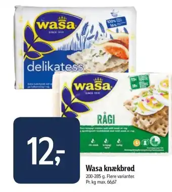 Føtex Wasa Knækbrød 200-285 g tilbud