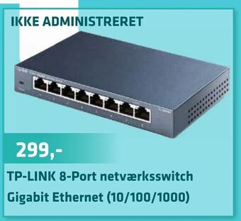 LabTech Data TP-LINK 8-Port netværksswitch tilbud