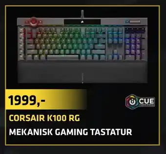 LabTech Data Corsair k100 rg mekanisk gaming tastatur tilbud