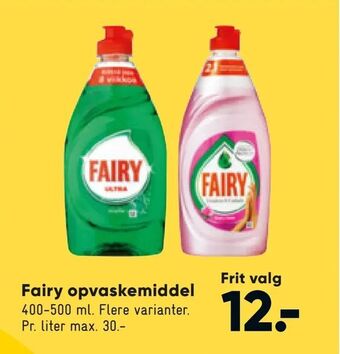 Bilka Fairy opvaskemiddel tilbud
