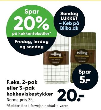 Bilka 2-pak eller 3-pak kokkeviskestykker tilbud