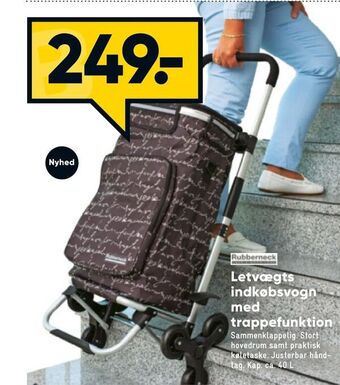 Letvægts indkøbsvogn med trappefunktion