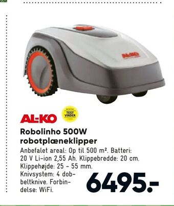 Bilka Robolinho 500W robotplæneklipper tilbud