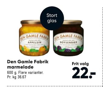 Bilka Den Gamle Fabrik marmelade tilbud