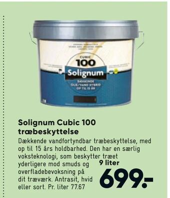 Bilka Solignum Cubic 100 træbeskyttelse tilbud