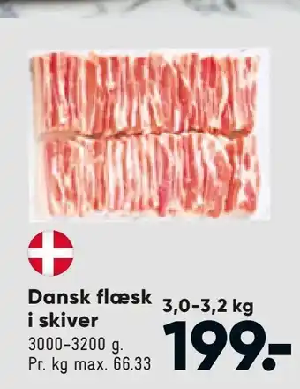 Bilka Dansk flæsk i skiver tilbud