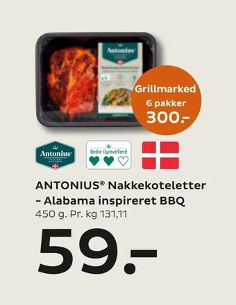 Bilka ANTONIUS ® Nakkekoteletter - Alabama inspireret BBQ tilbud