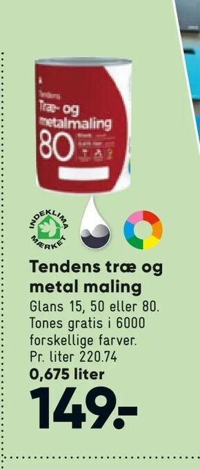 Bilka Tendens træ og metal maling tilbud